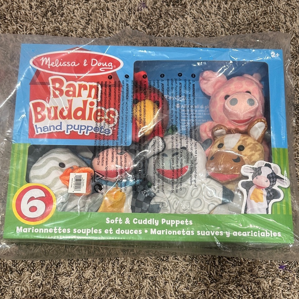 Melissa & Doug Colorful Animal Hand Puppets Set